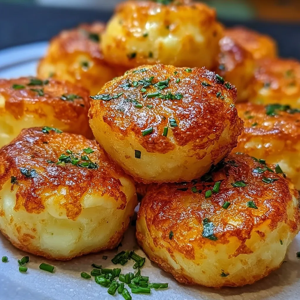 Crispy Golden Mashed Potato Cheese Puffs with Herbs and Seasonings - main view